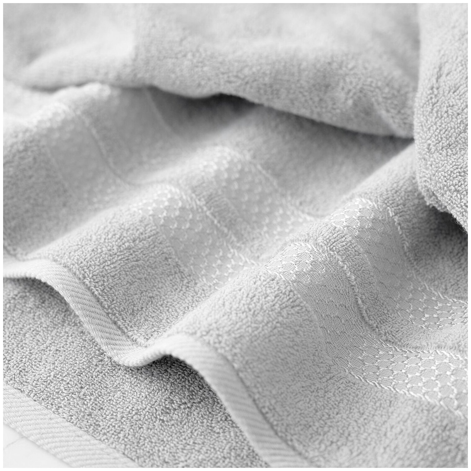 Полотенце Verossa Reticolo Холодный серый 50х90 - фотография № 5