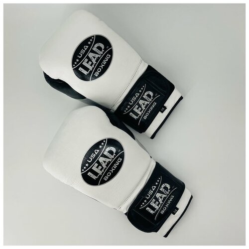 Спаринговочные перчатки Elite Soft Gloves (White Black Silver) - Leaders - Белый - 18 oz