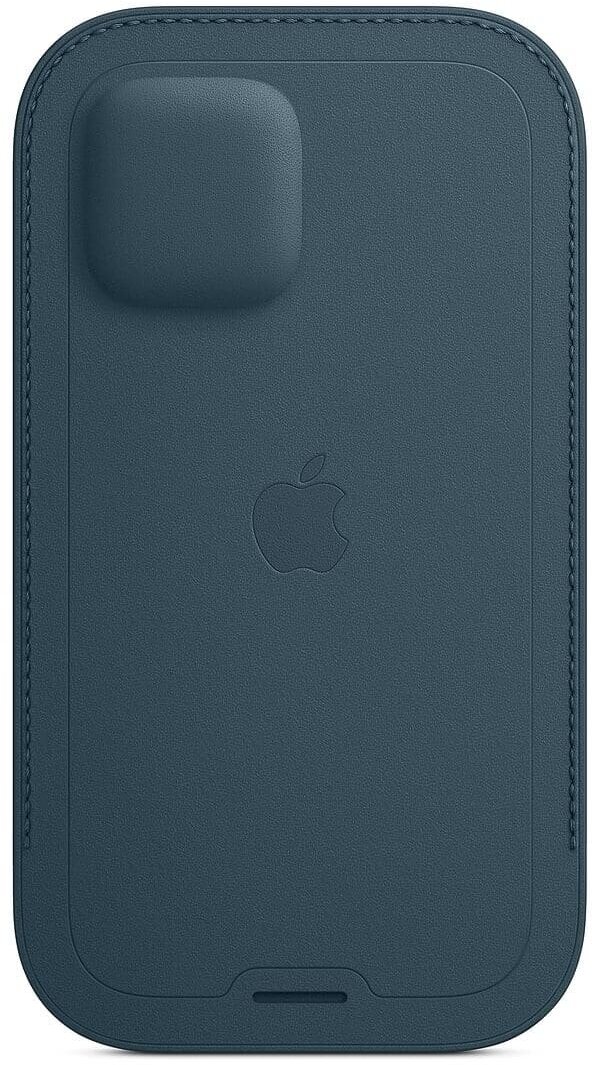 Чехол-конверт Apple Leather Sleeve with MagSafe Baltic Blue для iPhone 12 mini MHMQ3ZE/A Кожа, Темно-синий - фото №2