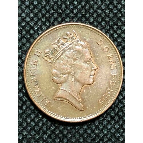Монета Великобритания 2 новых пенса 1995 год №3-4 монета великобритания 2 новых пенса 1993 год 3 4