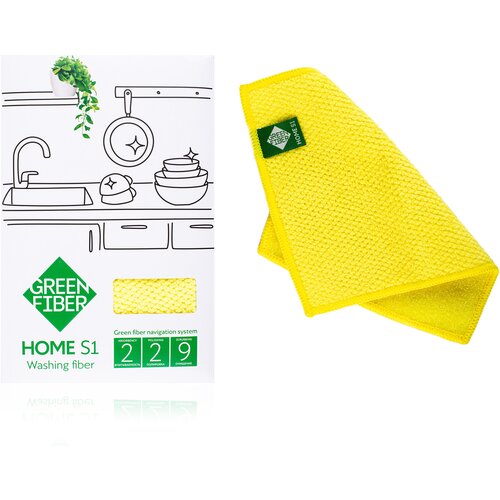 Файбер для мытья посуды HOME S1 желтый