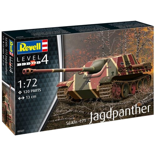 Revell 03327 Модель сборная Немецкая самоходно-артиллерийская установка Jagdpanther Sd. Kfz.173 (Ягдпантера) 1/72 03327 revell сау jagdpanther sd kfz 173 1 72