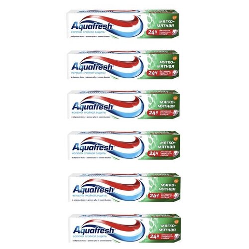 Зубная паста AQUAFRESH мягко-мятн. 50мл * 6шт зубная паста aquafresh мягко мятн 50мл 6шт