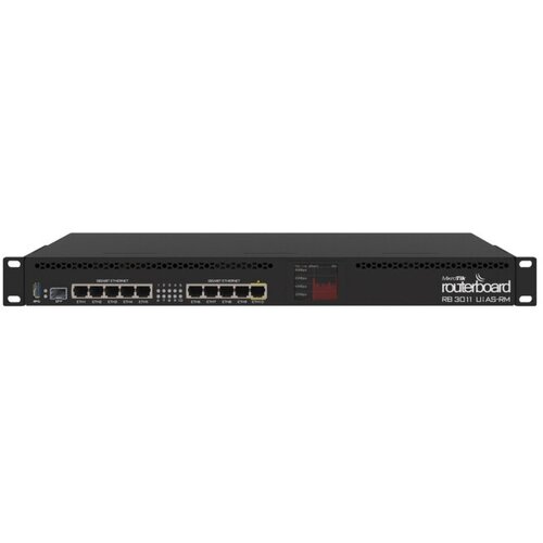 MIKROTIK RB3011UiAS-RM Router 1U 19 Rack Mount Ethernet 10x 101001000 SFP PoE USB30 touchscreen LC 10 002686 RB3011UiAS-RM 3667400₽