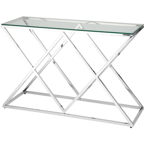 Консольный столик TRIXETY EASTMAN II, прозрачный, металл хром