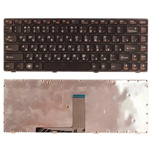 Клавиатура для ноутбука Lenovo Ideapad B470 V470 черная с рамкой 1176₽