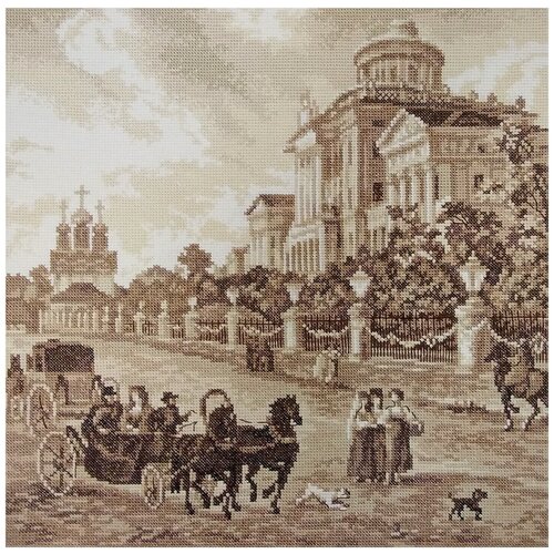 фото Набор для вышивания крестом panna "старая москва. дом пашкова", 41,5х41,5 см, арт. pd-1969