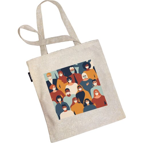 фото Сумка шоппер joyarty, серый, коричневый