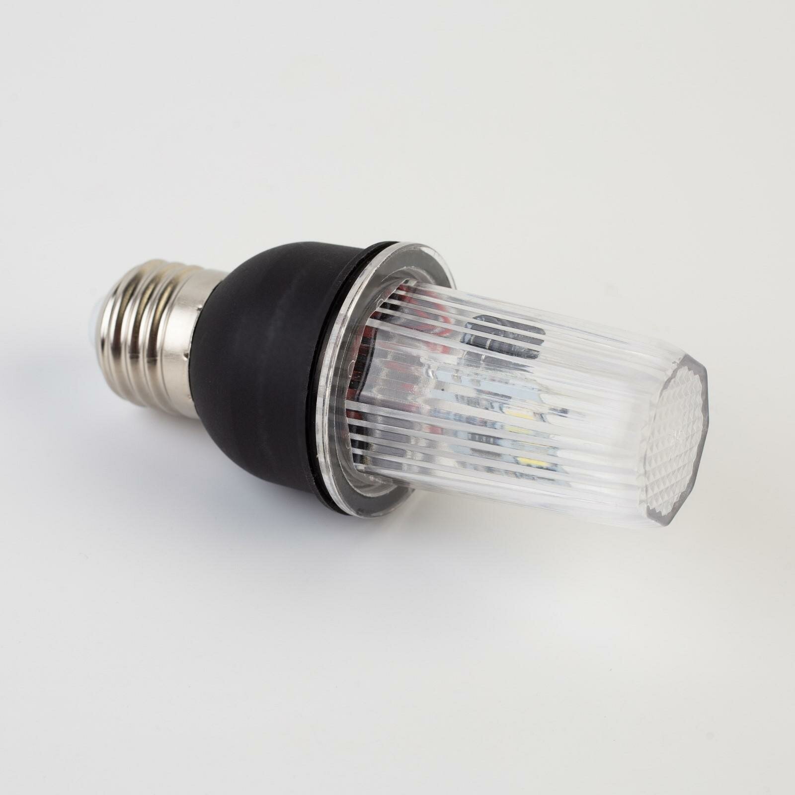 Лампа светодиодная Строб, прозрачная, Е27, 4LED, 3 Вт, 220 В, зеленое свечение - фотография № 7