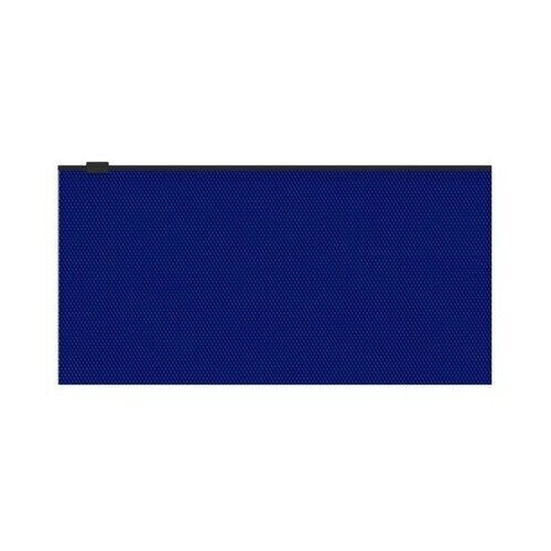 Папка-конверт на ZIP-молнии Travel (254 х 130 мм), 180 мкм, ErichKrause Diamond Total Blue, полупрозрачный, тиснение, синий