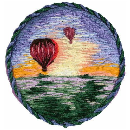 Купить PANNA Набор для вышивания Брошь. Воздушные шары 5.5 x 5.5 см (JK-2185), Наборы для вышивания