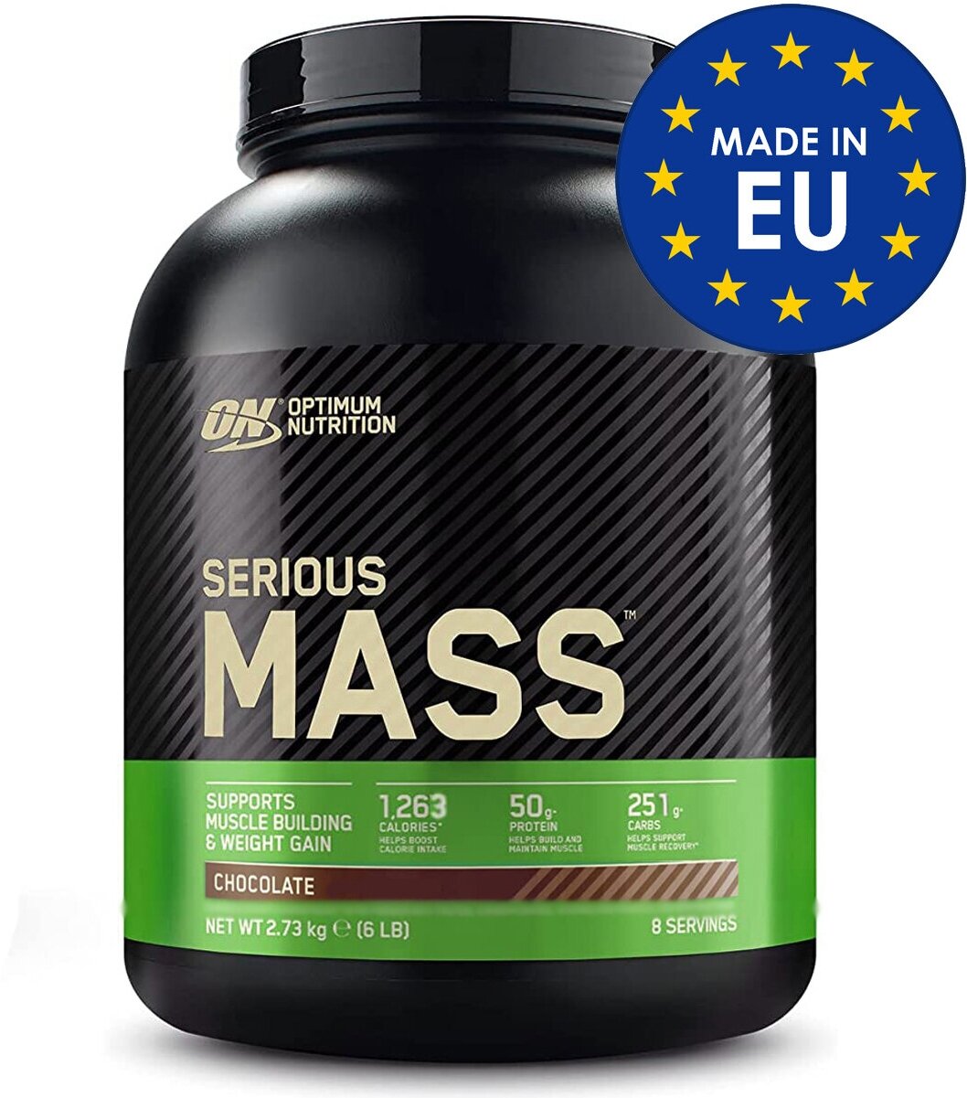 Гейнер Optimum Nutrition Serious Mass (EU), 2730 г (6lb), шоколад