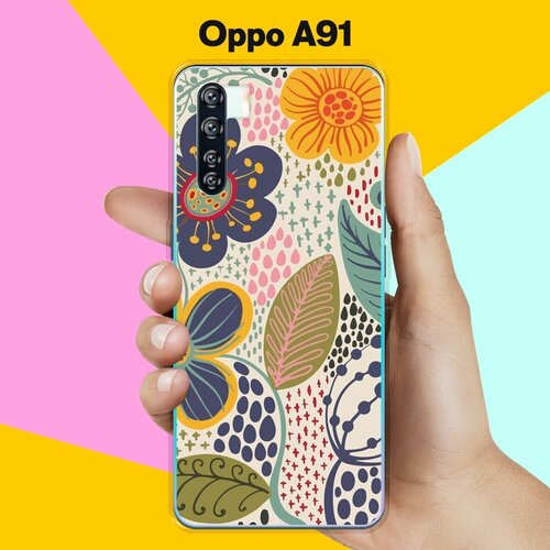 Силиконовый чехол на OPPO A91 Цветы / для Оппо А91 дизайнерский силиконовый чехол для оппо а91 oppo a91 органические цветы