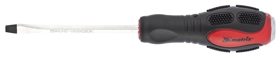 Ударная отвертка, SL6 x100 мм, двух-компонентная рукоятка, CrV, MATRIX 19115 - фотография № 2