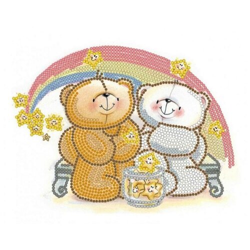 Радужная любовь (рис. на сатене 15х18) 15х18 Конек 8109