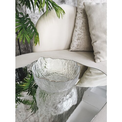 Салатник Льдинка с золотой каймой (средний)