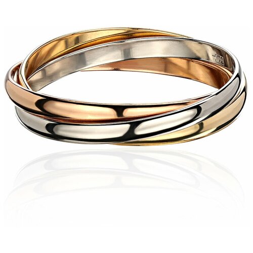 Обручальное кольцо из трех цветов золота 585 пробы 01О060187. Размер 18.5