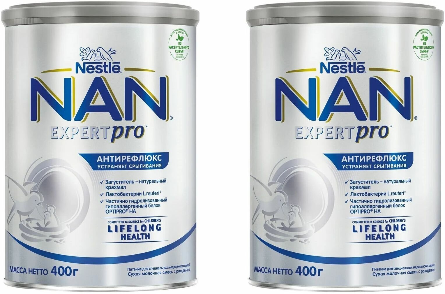 Молочная смесь Nestle NAN ExpertPro антирефлюкс с рождения 400 г 2 шт
