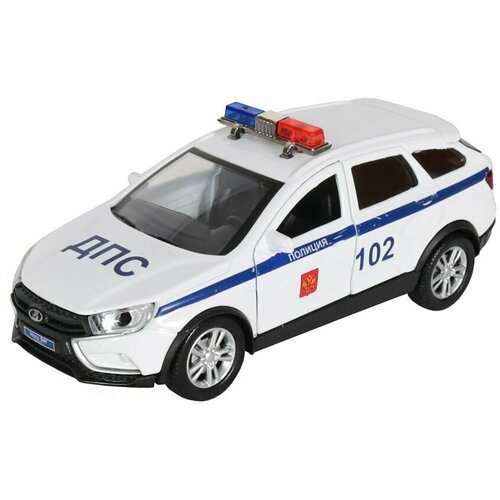 Модель машины машина металл lada vesta sw cross полиция 12 см свет звук