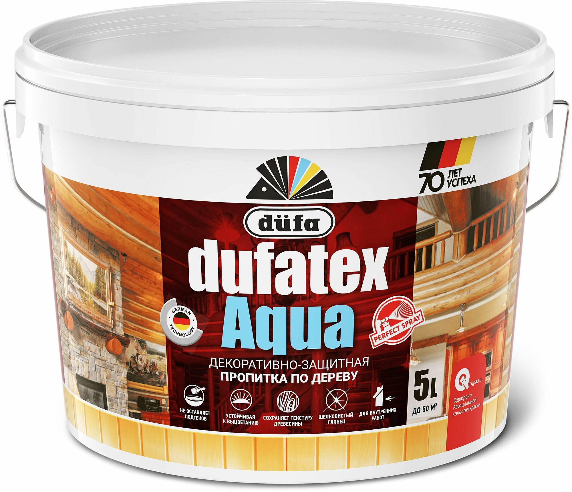 Пропитка для дерева водная прозрачная Dufatex aqua 5 л