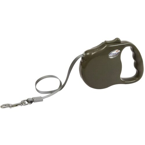 spartan retractable dog leash black RETRACTABLE LEASH Рулетка Ракушка 5 м 41 кг Коричневая