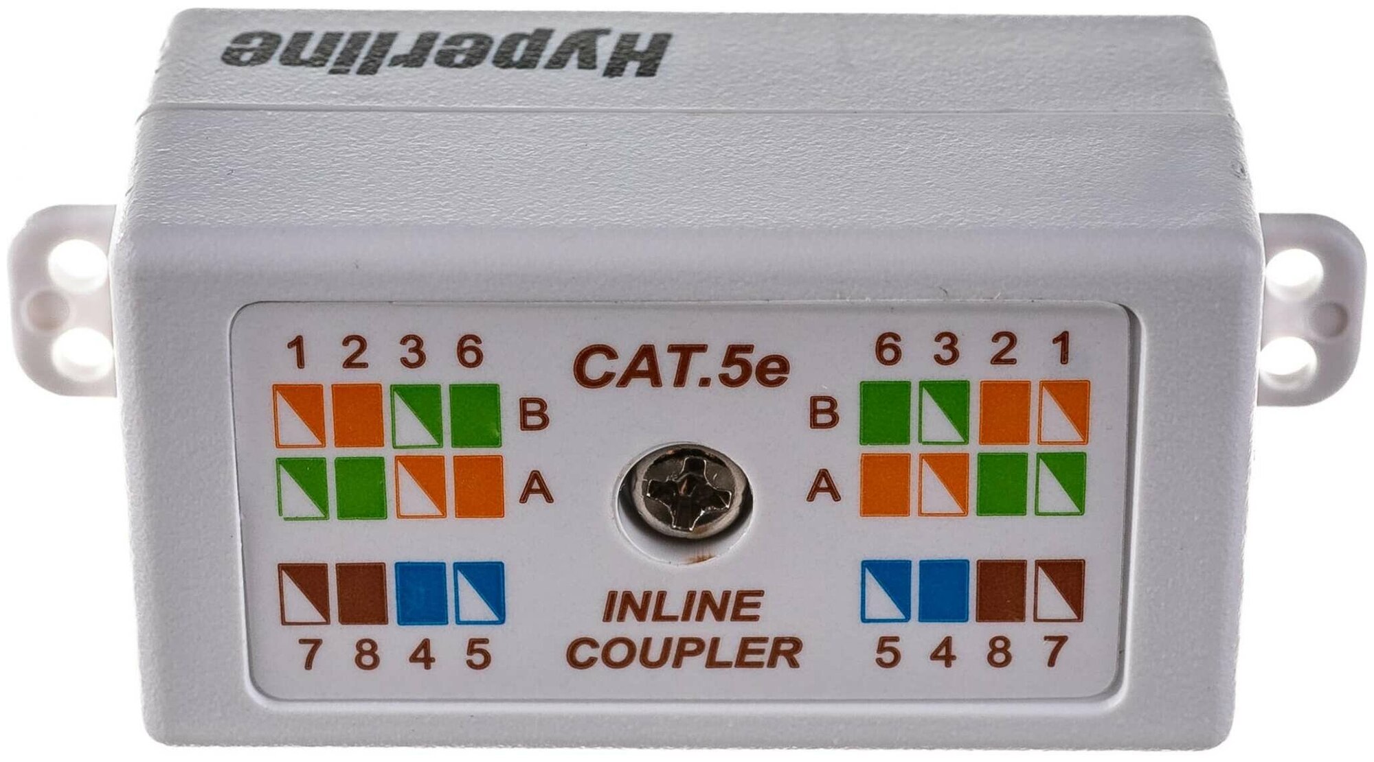 Проходной адаптер (coupler) Dual IDC категория 5e 4 пары Hyperline CA-IDC-C5e-WH 23533