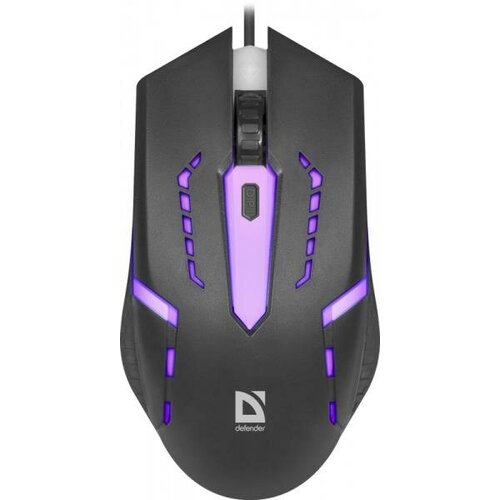 Мышь Defender Flash MB-600L проводная оптическая подсветка 4 кнопки 1200 dpi чёрная Defender 4 26300₽