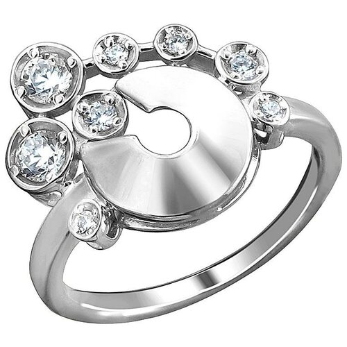 фото Эстет кольцо с 8 фианитами из серебра 01к1513108, размер 18.5