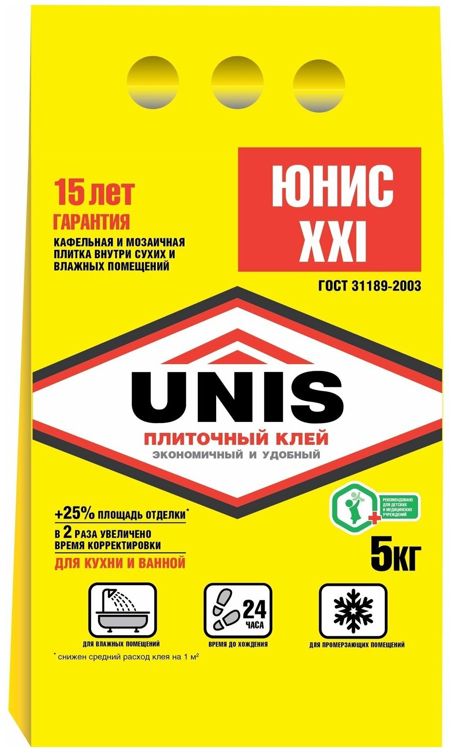 Плиточный клей UNIS XXI 5кг 26202