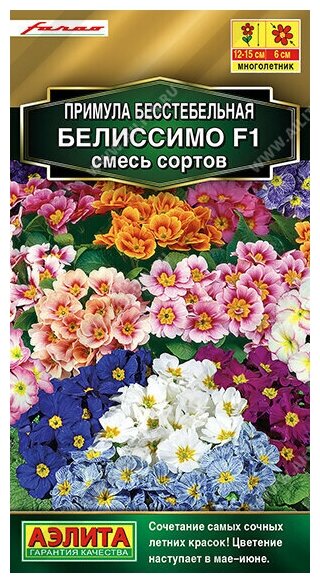 Семена цветов Примула "Белиссимо" смесь окрасок, F1, 7 шт 5381512