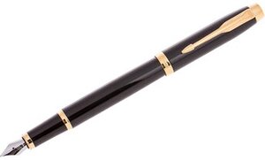 Ручка перьевая Parker "IM.Black GT", 0,8мм, синяя, корпус черный, подар. упак.