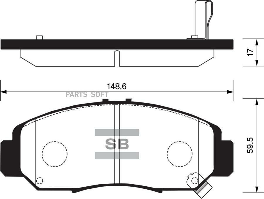 SANGSIN BRAKE SP2012 Комплект тормозных колодок, дисковый тормоз