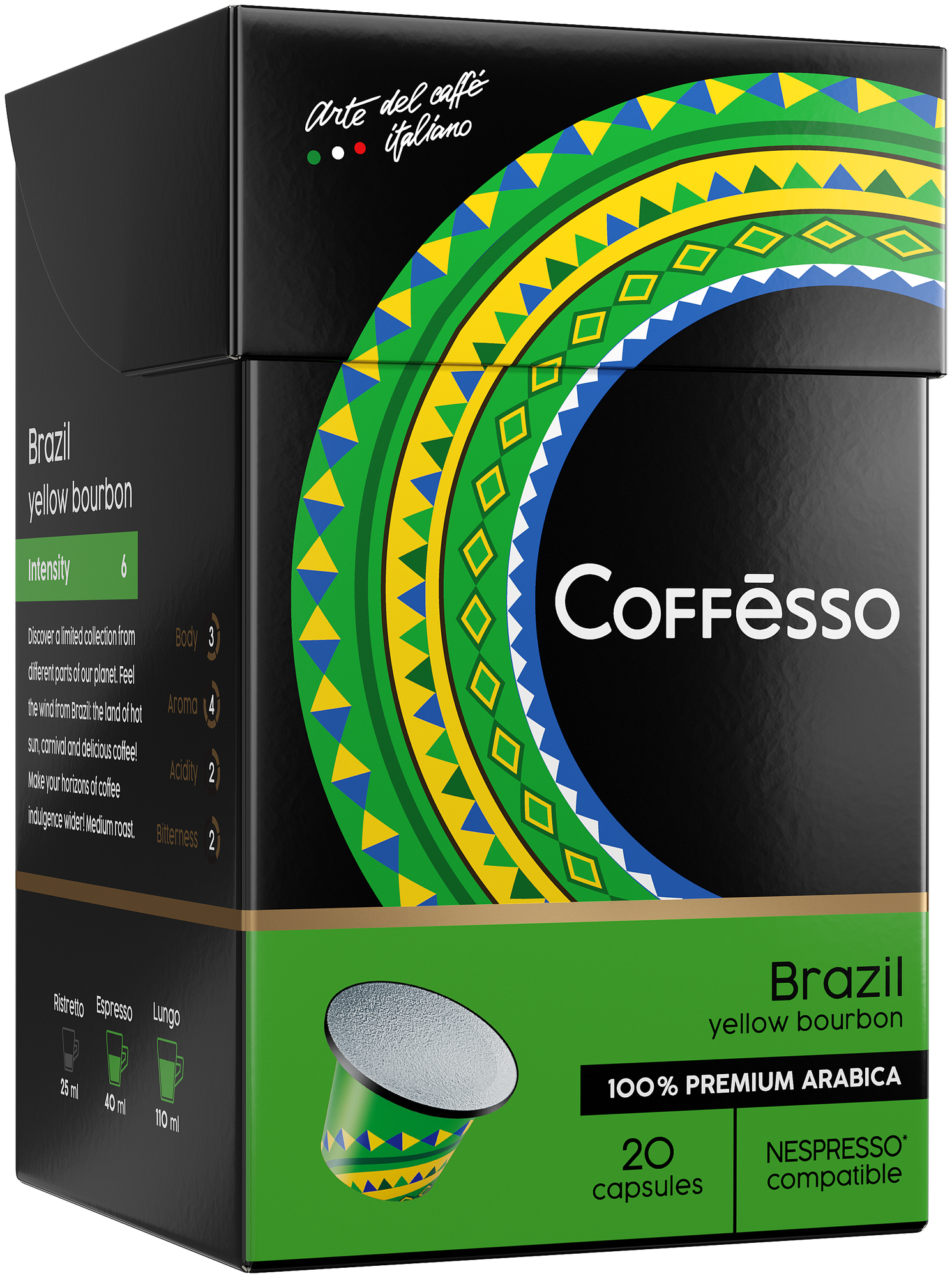 Кофе Coffesso "Brazil" капсула 100 гр, 20 шт по 5 гр - фотография № 3