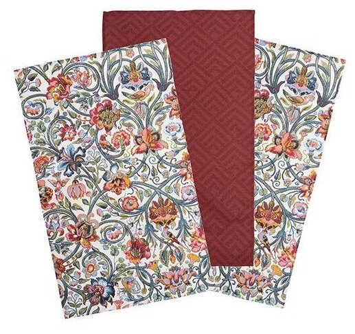 фото Набор полотенец "Радушная хозяйка" рогожка 3 штуки; Дивный сад