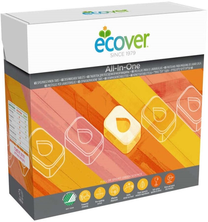 Таблетки для посудомоечной машины три в одном Ecover(NS), 500 г - фотография № 4