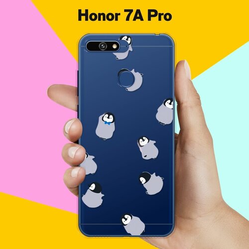 Силиконовый чехол Несколько пингвинов на Honor 7A Pro
