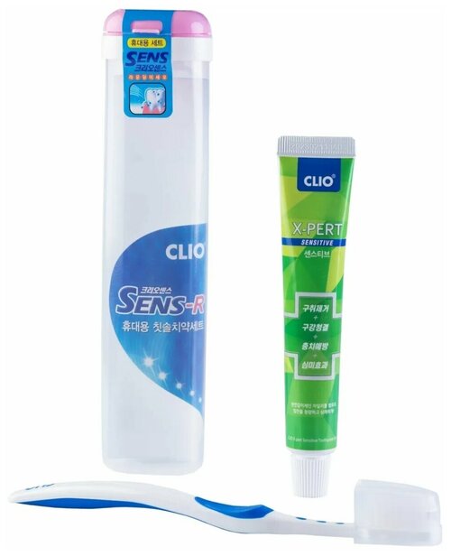 CLIO Набор зубная паста + щетка Sens R + X-pert Toothpaste 1шт + 1шт