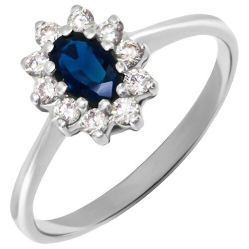 фото Pokrovsky женское золотое кольцо принцесса со вставками 1100258-00052, размер 18.5