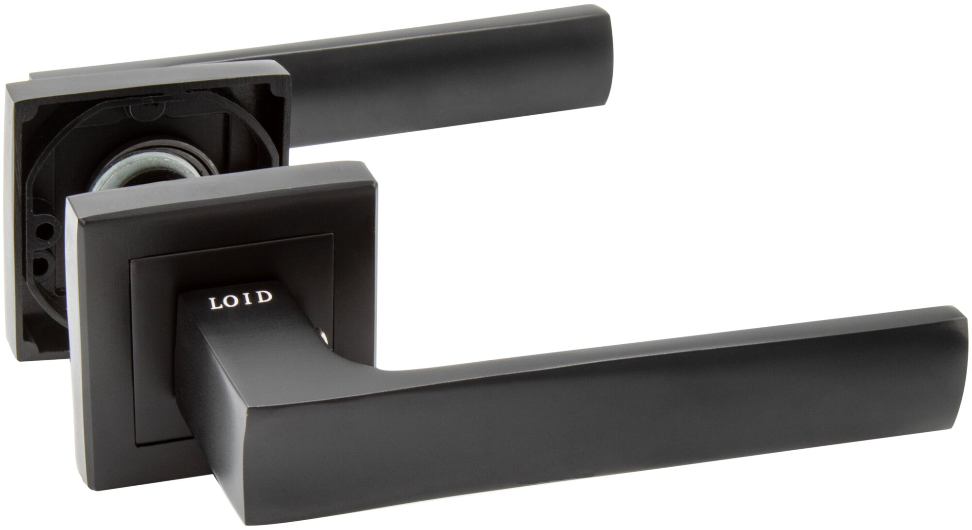 Ручки дверные межкомнатные на розетке Loid 350 BL комплект черный