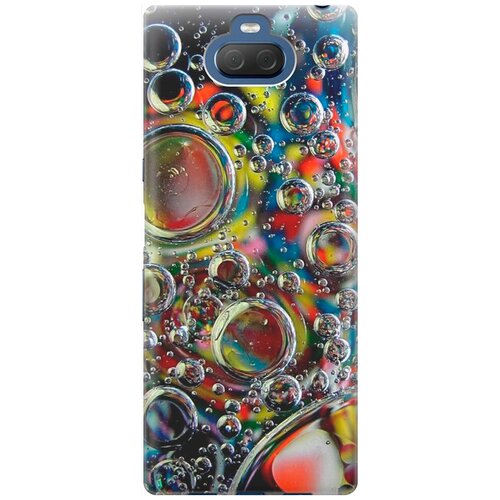 фото Ультратонкий силиконовый чехол-накладка для sony xperia 10 с принтом "маленькие пузырьки" gosso