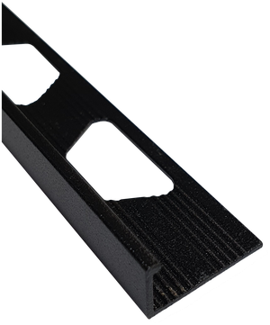Профиль Г-Образный для плитки 8 мм, 2,7м анодированный алюминий, черный муар