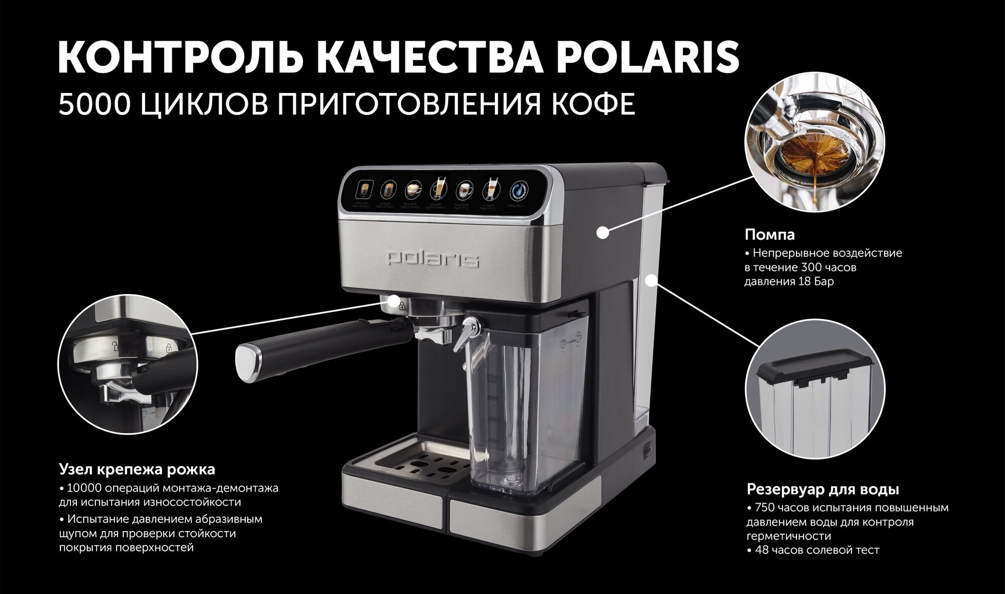Кофеварка эспрессо PCM 1540 WIFI IQ Home (POLARIS) - фотография № 10