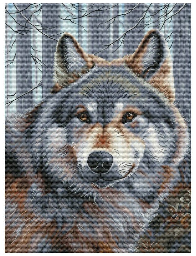 Набор для вышивания счетным крестом Белоснежка "Волк" 27 * 36.5 см.