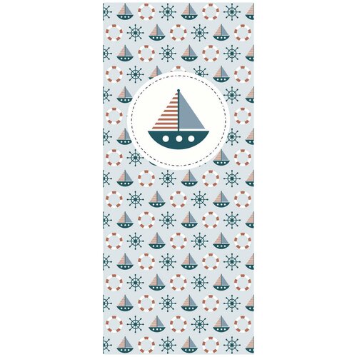 Самоклеящиеся фотообои Детские 14 Кораблик размер 90x210 см эффект отраженный 1928₽