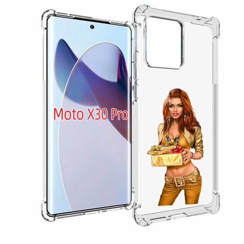 Чехол MyPads золотая-девочка-с-подарком женский для Motorola Moto X30 Pro задняя-панель-накладка-бампер