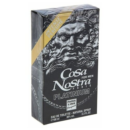 Туалетная вода мужская Cosa Nostra Platinium Intense Perfume, 100 мл туалетная вода мужская cosa nostra platinium intense perfume 100 мл