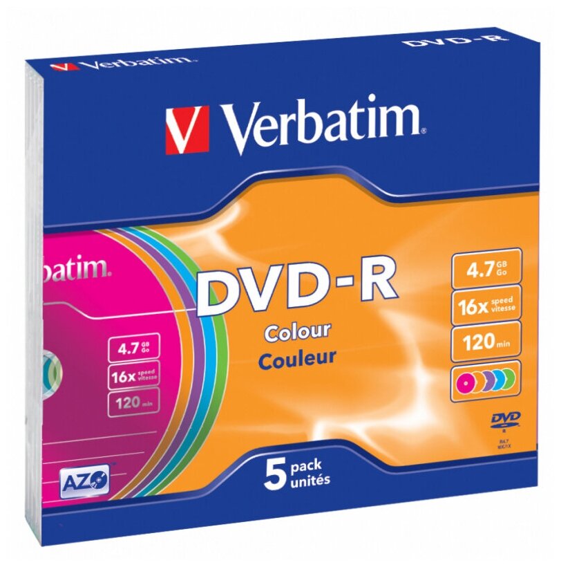 Verbatim DVD-R 4.7Gb 16x Slim case, 1шт - фото №6