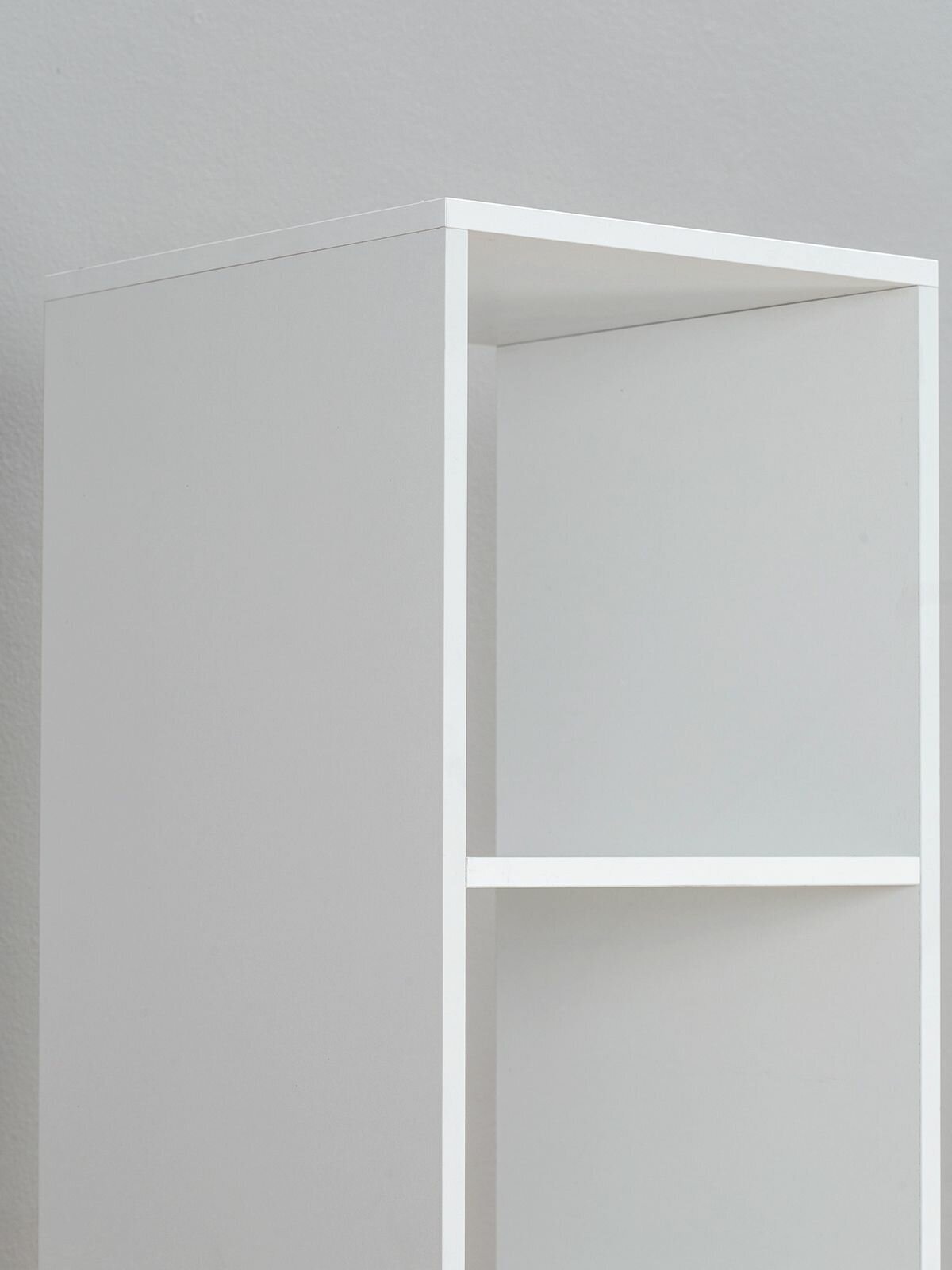 Стеллаж этажерка книжный универсальный деревянный открытый белый - 4 секции