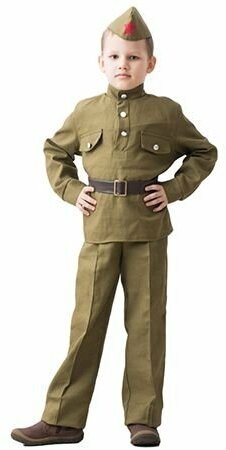 Детская военная форма солдат (с брюками), на рост 140-152 см, 8-10 лет, Бока 2269-бока
