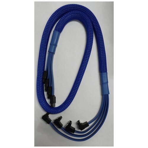 кабель sata nanoxia sata3 6gb s cable 45см угловой разъем синий nxs6g4b Кабель SATA Nanoxia SATA3 6Gb/s 4шт, 73-77-81-85см, угловой разъем, синий